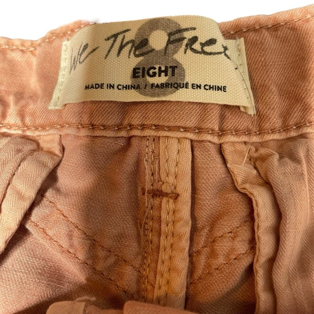 Free People We the Free Braided Pink Utility Harem Shorts Women’s 8 New - Picture 6 of 9